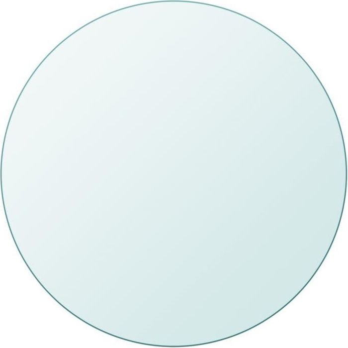 Plateaux de table Dessus de table ronde en verre trempe 700 mm