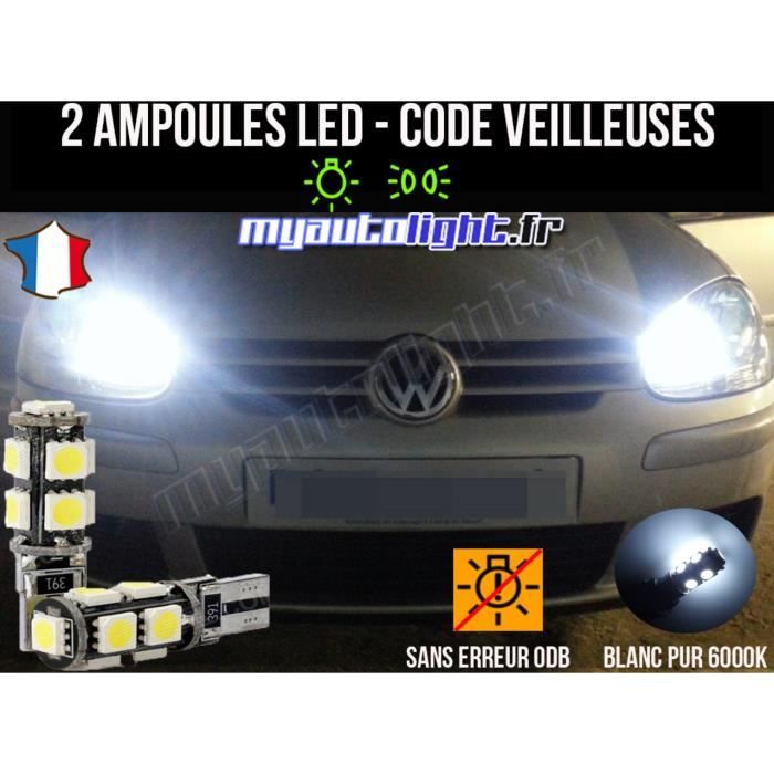 Pack veilleuses à led blanc xenon pour VOLKSWAGEN GOLF 5