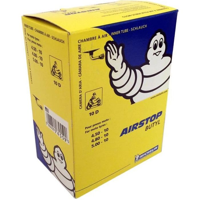 MICHELIN Chambre à Air 10D pour Scooter 120/130/90-10 130/70-10