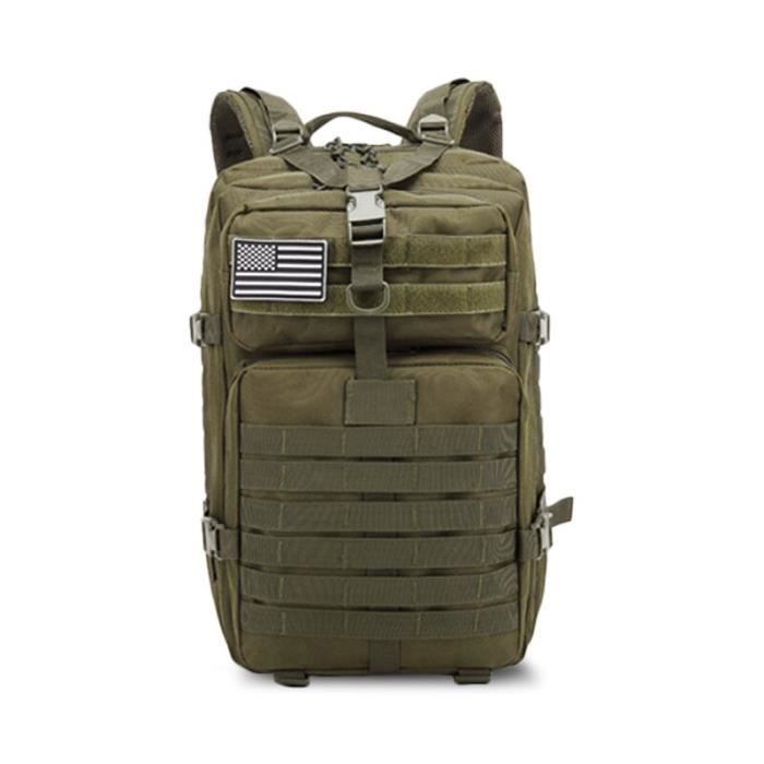 Green -Sac à dos militaire tactique de grande capacité de 50l, pour homme, imperméable 900D, pour Sport de plein air, randonnée, Tre