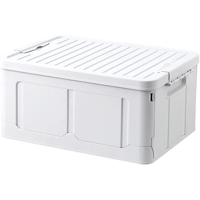 Multifonction Cube de Rangement,Plastique Boîte Rangement Pliable Empilables Bacs Rangement à Couvercle Caisse Rangement Orga