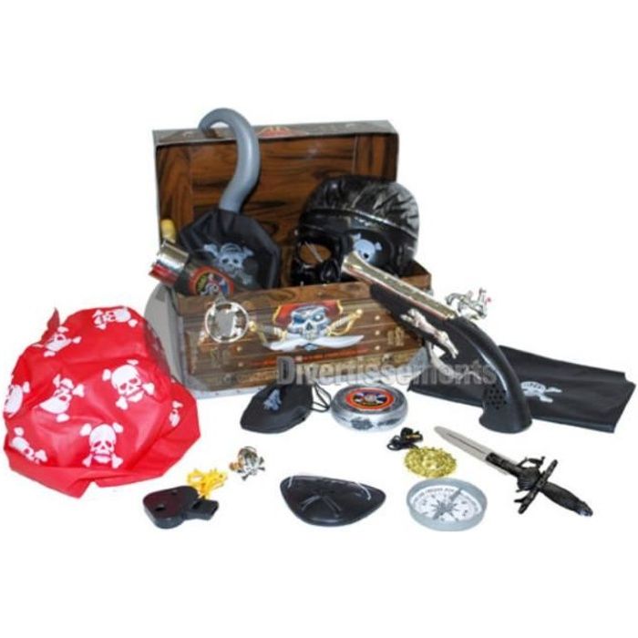 coffret accessoires de pirate 16pcs