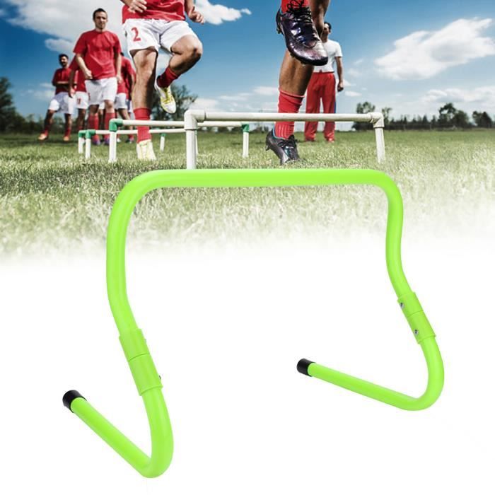 Équipement d'entraînement de haies d'agilité de vitesse de football de football réglable en hauteur de 15 / 30cm (vert) -NIM