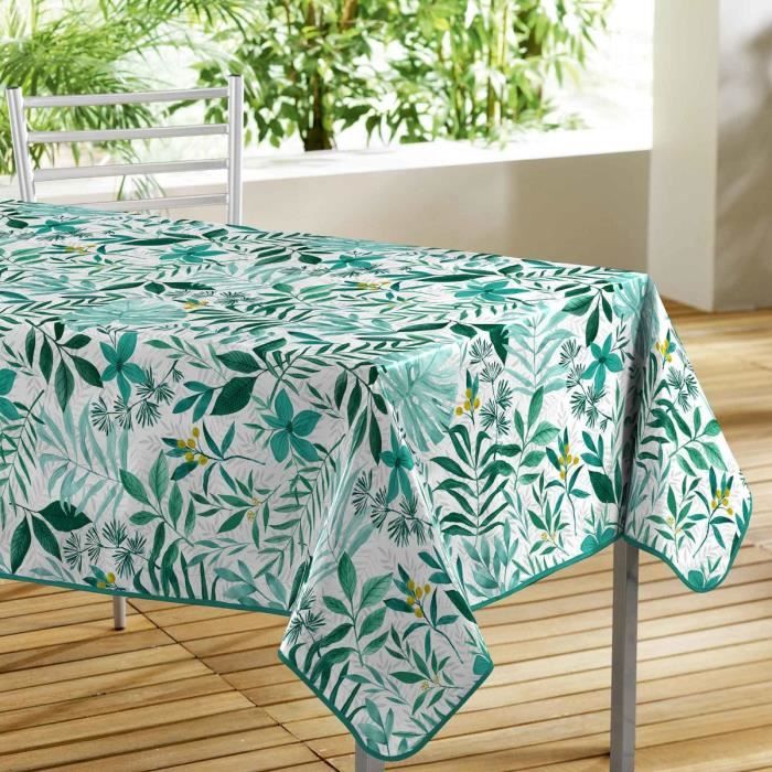 Nappe rectangulaire toile cirée 140x240cm Sousbois Blanc