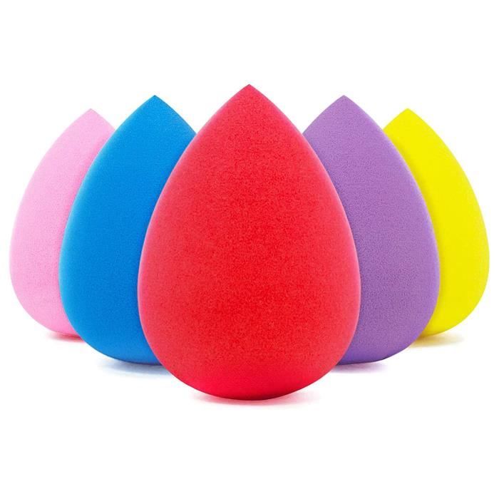 Leytn® 5 pièces Éponges de maquillage Éponge de mélange de fond de teint pour BB crème et liquide