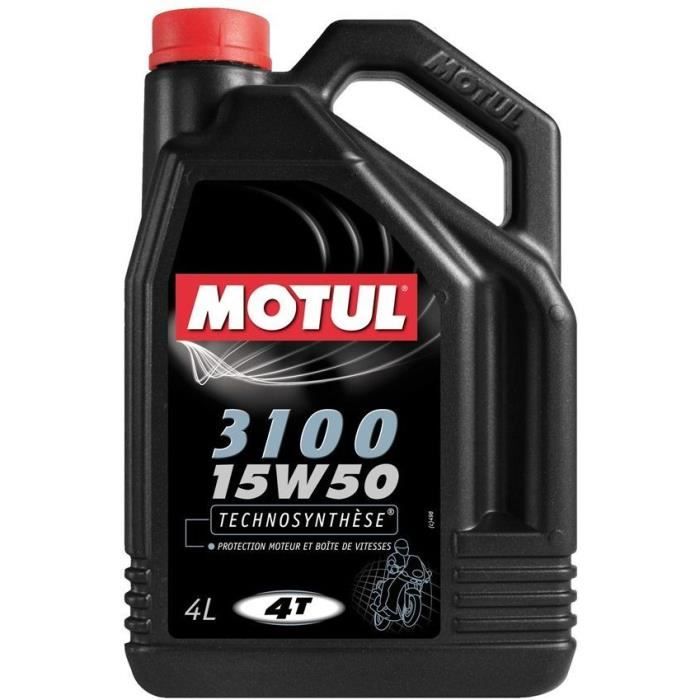MOTUL Huile 3100 4T TECHNOSYNTHESE 15W50 4L (bidon) - Huile auto
