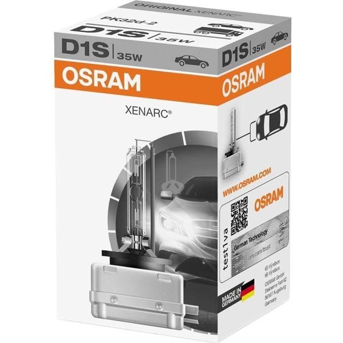 1 AMPOULE XENON OSRAM D1S XENARC 35W 66140
