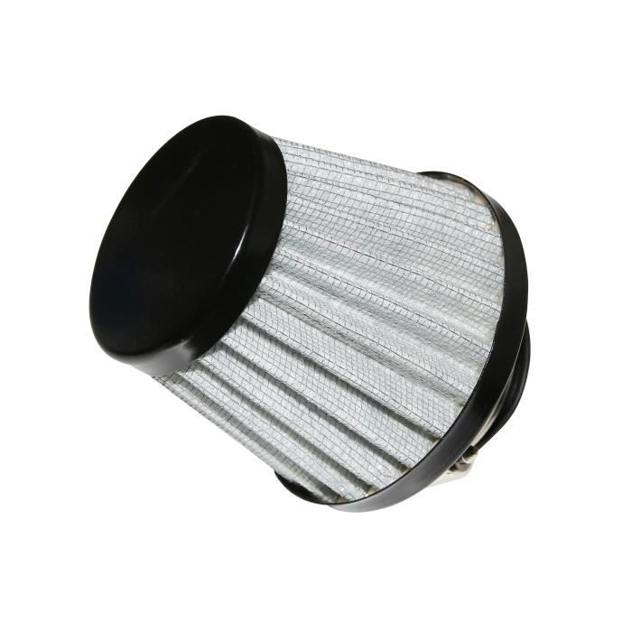 filtre a air replay kn middle fd noir/argent fixation droite diam 35/28 (hauteur 64mm)