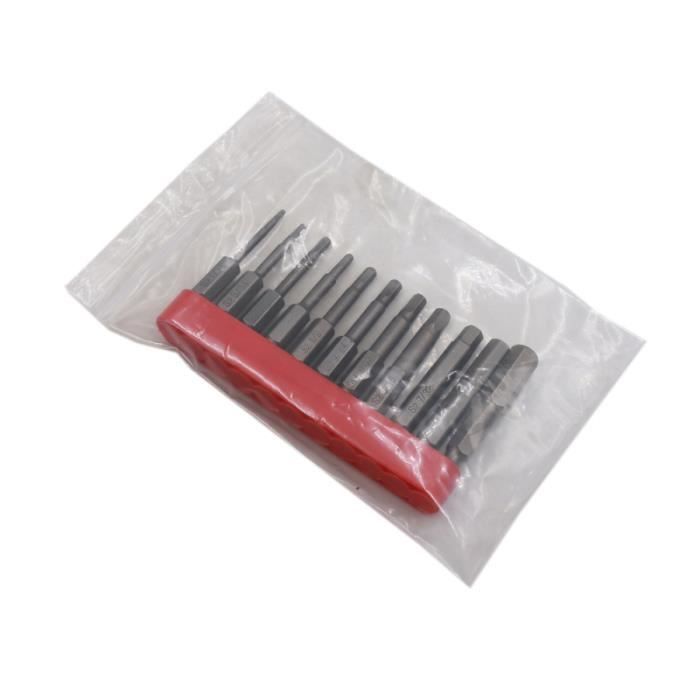 11pcs ensemble de forets métriques extra-longs Prime Allen embouts douilles hexagonales pour la réparation de SOIN DES ONGLES