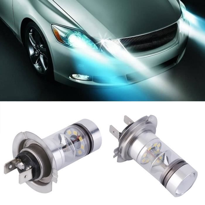 Ampoule DRL,1x HID Blanc H7 6000K 100W LED 20-SMD Projecteur brouillard conduisant ampoule DRL