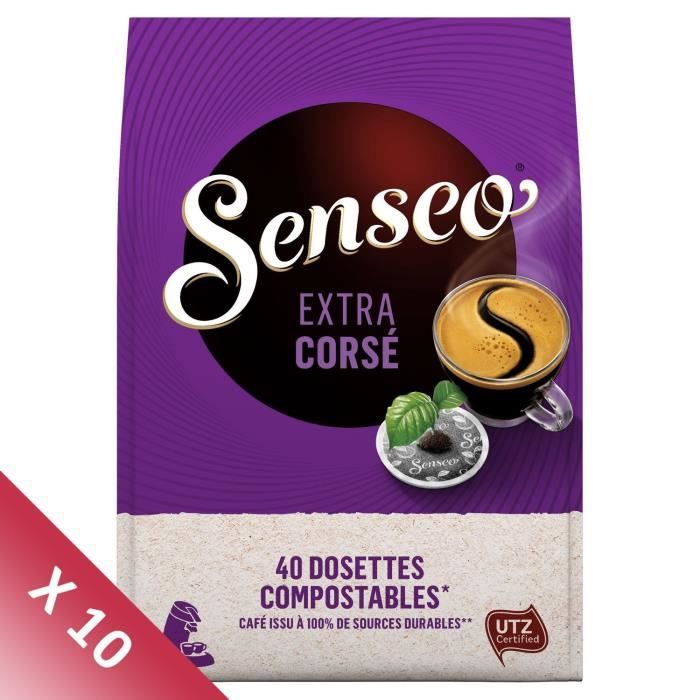 SENSEO Café Dosettes Extra Corsé - Lot de 10 x 40 dosettes