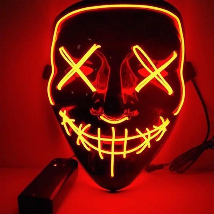 SHOP-STORY - Masque LED de film d’horreur - La Purge - Orange