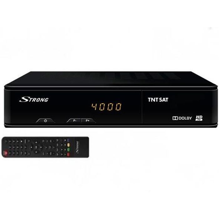 STRONG SRT 7404 DÉCODEUR TNTSAT RÉCEPTEUR SATELLITE (VENDU SANS CARTE TNTSAT, SUR ASTRA 19.2°)