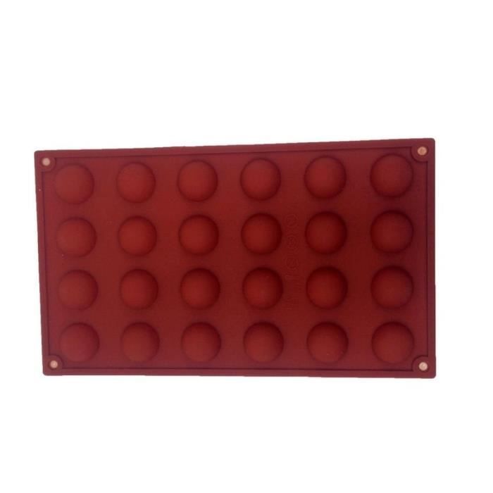 24 demi-sphères de gâteau de silicone moule de gâteau bricolage moule antidérapable de cupcake réutilisable très résistant