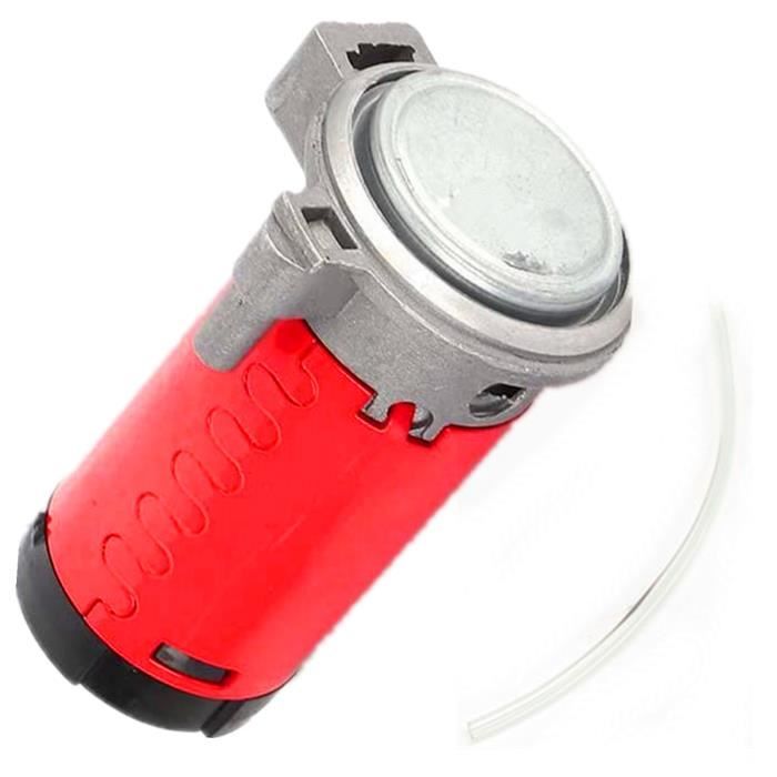 YIYIDA Klaxon de voiture Compresseur d'air à moteur rouge DC 12V Klaxon d'air avec kit de pompe à air de remplacement de tuyau