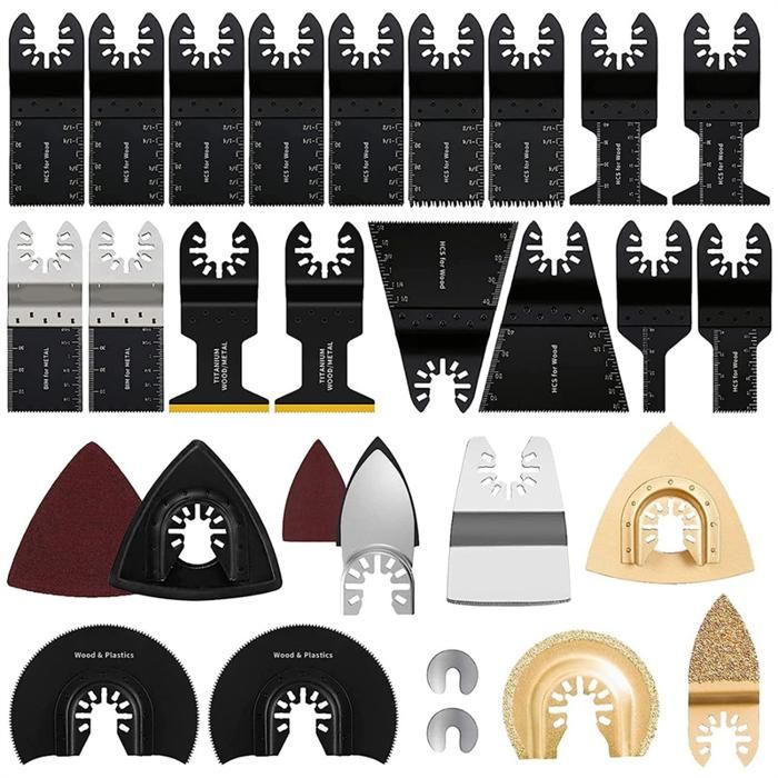 Lot de 14 lames oscillantes multi-outils guerrier coupe grattoir
