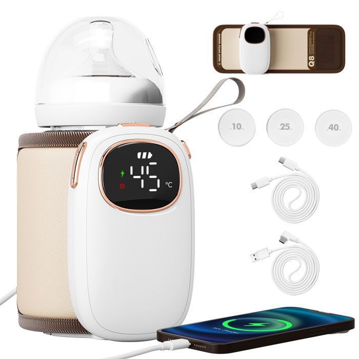 Chauffe-biberon Portable Nomade Mélangeur Instantané - Pour Lait Maternel/ formule - Affichage LED - Voyage Chauffe Biberon Momcozy