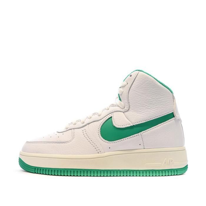 Nike Basket Blanc/Vert Femme Nike Air Force 1 Sculpt