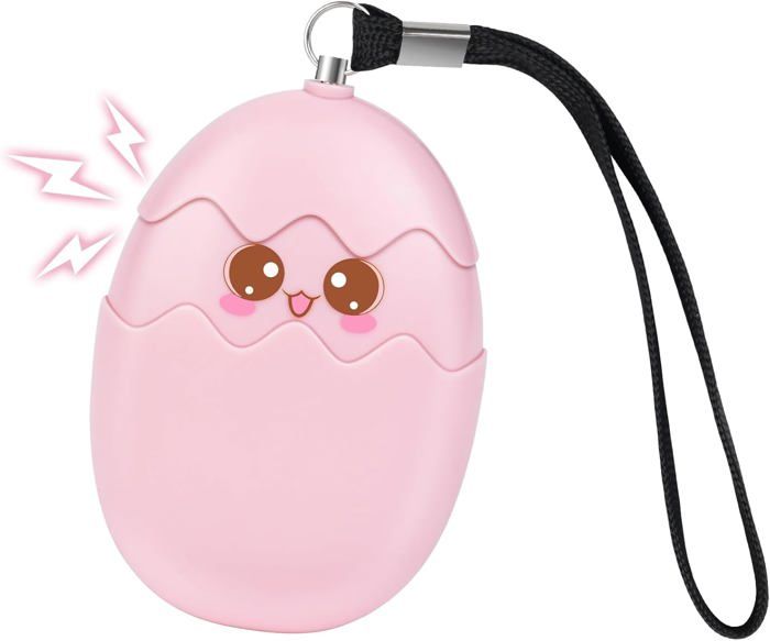 Alarme Personnelle 130DB Alarme de Poche Porte Cle Alarme Portative Alarme de Sécurité durgence avec Lumières LED Porte Clé