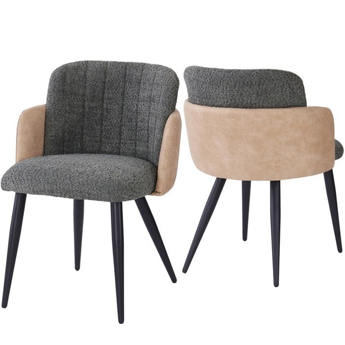 WOLTU Lot De 2 Chaises De Salle à Manger Avec Accoudoirs,Chaise De