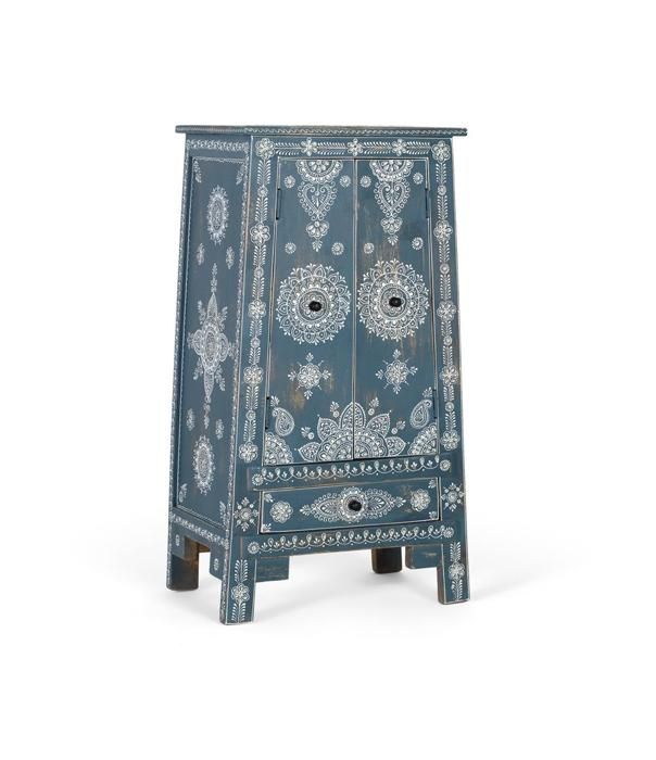 Meuble Auxiliaire - Giner y Colomer - Bois de Mangue et MDF - Peint à la Main - Bleu Meuble Auxiliaire - Giner y Colomer - Bois de Mangue et MDF - Peint à la Main - Bleu
