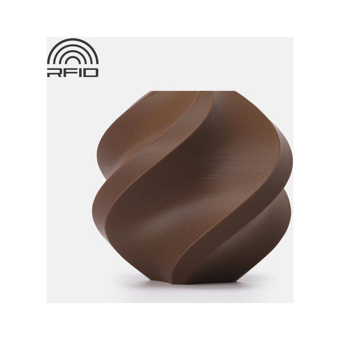 Tete dimpression Bambulab Filament PLA Bambu Lab Basic Refill Cocoa Brown 1 kg 175 mm