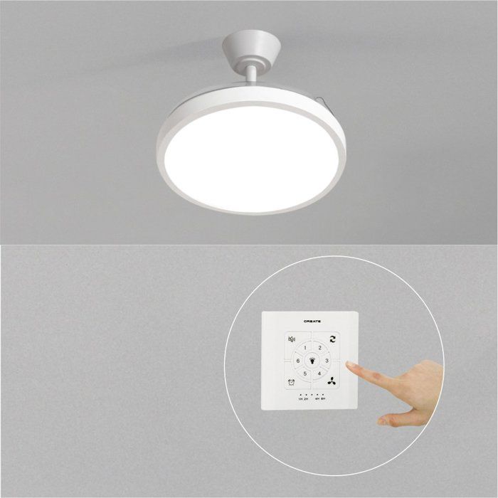 Ventilateur de plafond - Create - Avec lumière - Pales rétractables - LED 36W - Silencieux - Create