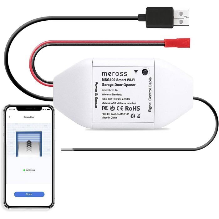 Contrôleur D'ouverture De Porte De Garage WiFi,système De Contrôle D'accès Intelligent -s4a