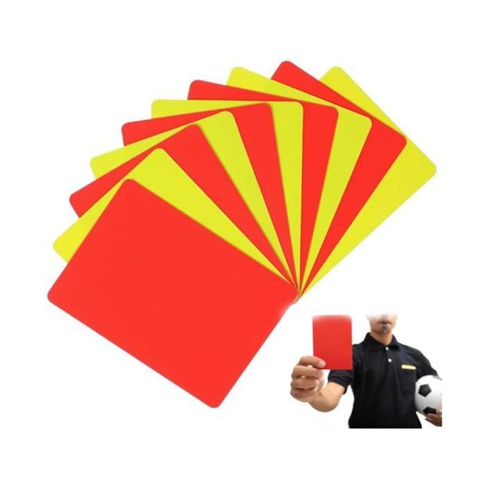 Kit Arbitre Football Complet - 2 Sifflets Métal Cartons Rouge/jaune - Brassards Capitaine Accessoire Arbitrage Sport