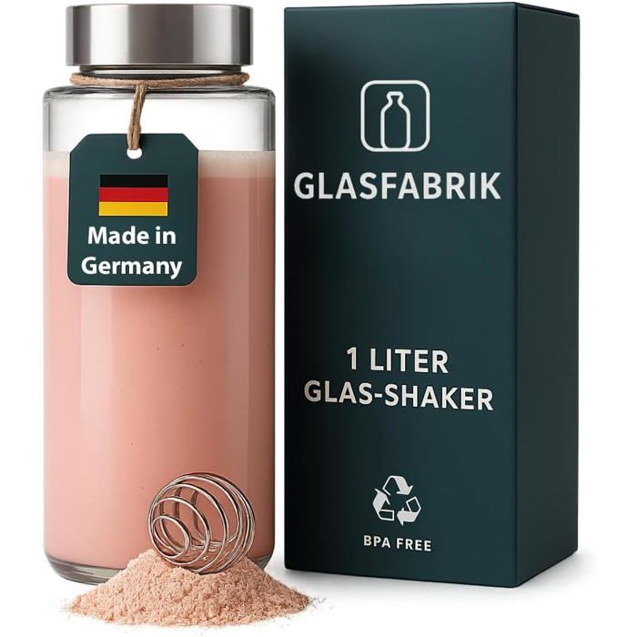 Bouteille en verre aarke, exclusivement compatible avec la machine à eau pétillante Carbonator Pro, bouchon en acier inoxydable, adaptée au