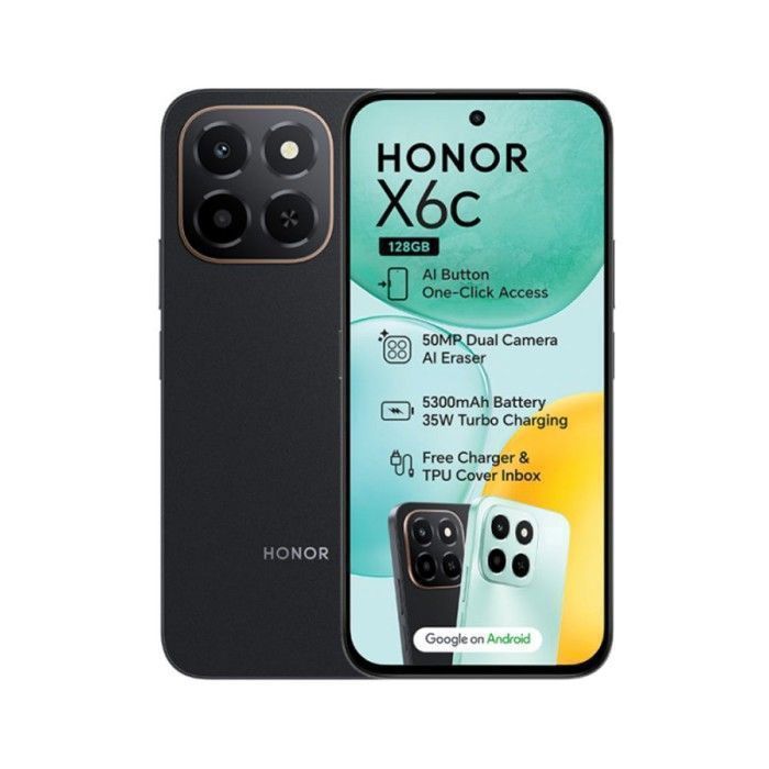 HONOR X6C Smartphone 6G RAM 128GB ROM Midnight Black