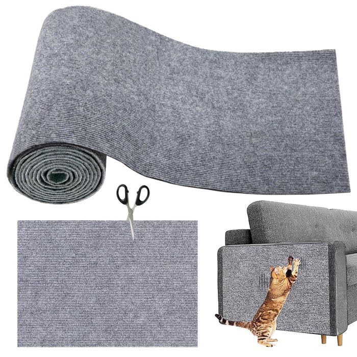 Meilleurs prix pour Tapis à Gratter Autocollant Chat 300x40cm Gris Extra-Long Protection Canapé Meubles Griffoir Murale Anti-Rayures Cuneary