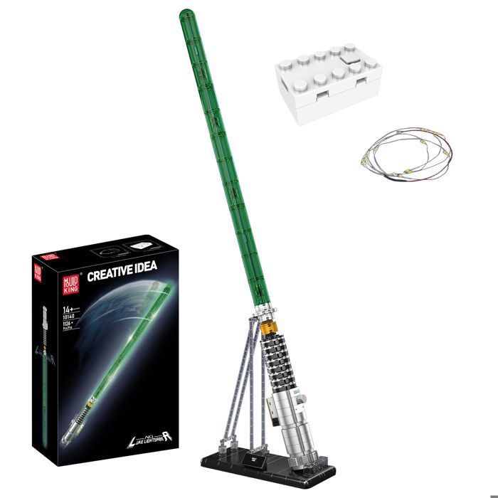 Mould King 10140 Star Plan jouets Le bloc de construction Lightsaber avec des pièces LED Jouets dassemblage Cosplay
