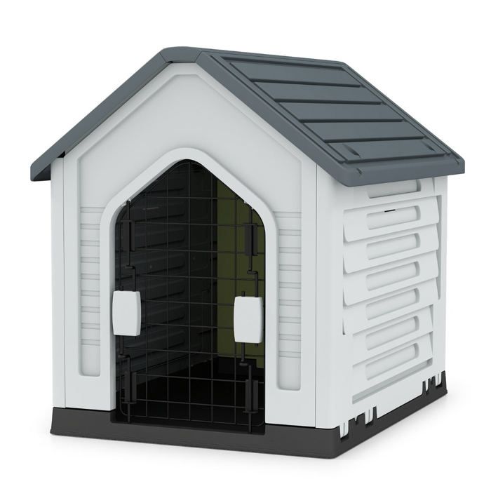 Niche pour animaux - HELLOSHOP26 - 66 5 x 52 x 60 cm - Abri sécurisé - Porte verrouillable - Toit incliné Niche pour animaux - HELLOSHOP26 - 66 5 x 52 x 60 cm - Abri sécurisé - Porte verrouillable - Toit incliné