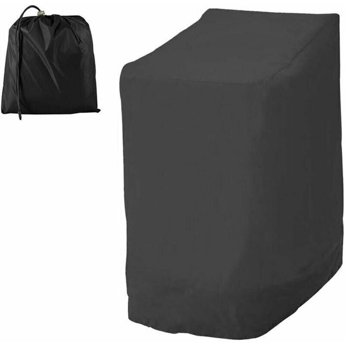 Housse Chaise Jardin Empilables 210D Oxford Imperméable Couverture de Protection pour Fauteuils Patio Extérieur avec Corde Ajusta