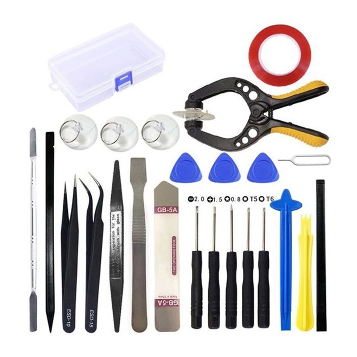 Kit outils réparation 24‑en‑1 tournevis magnétique compatible iPhone Android tablette montre avec boîte de rangement Kit outils réparation 24‑en‑1 tournevis magnétique compatible iPhone Android tablette montre avec boîte de rangement