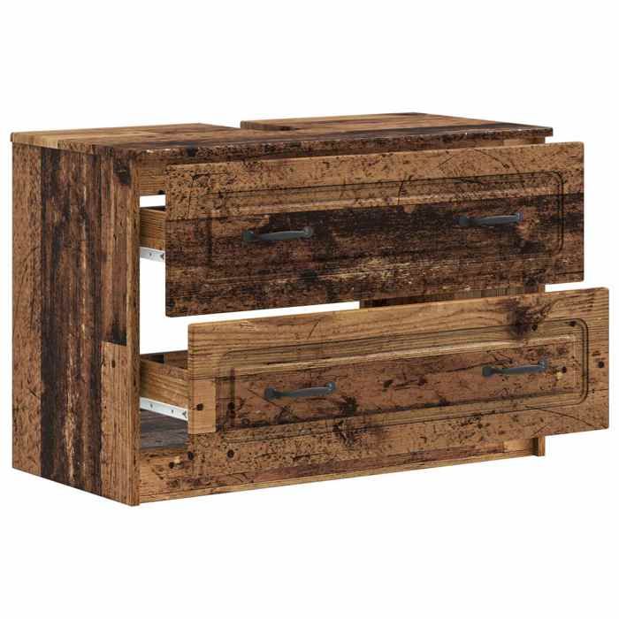 Meuble sous Lavabo de Salle de Bain UTRECHT - vidaXL - Bois ancien - 82x41x56cm - bois d’ingénierie 569876