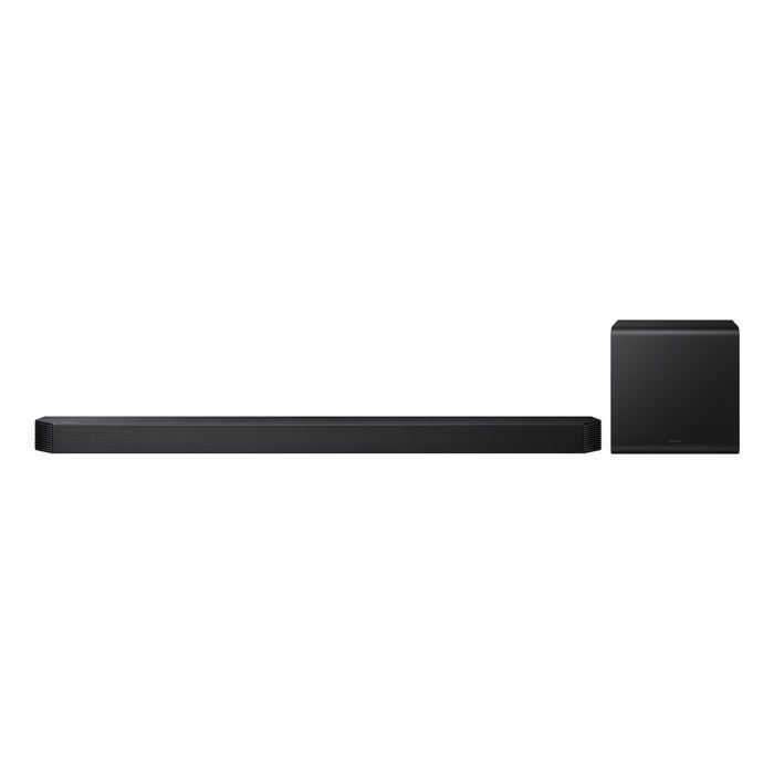 Barre de son noire - Samsung - Caisson de basses sans fil - Bluetooth intégré - Wi-Fi intégré - 5.1.2 canaux - AirPlay 2