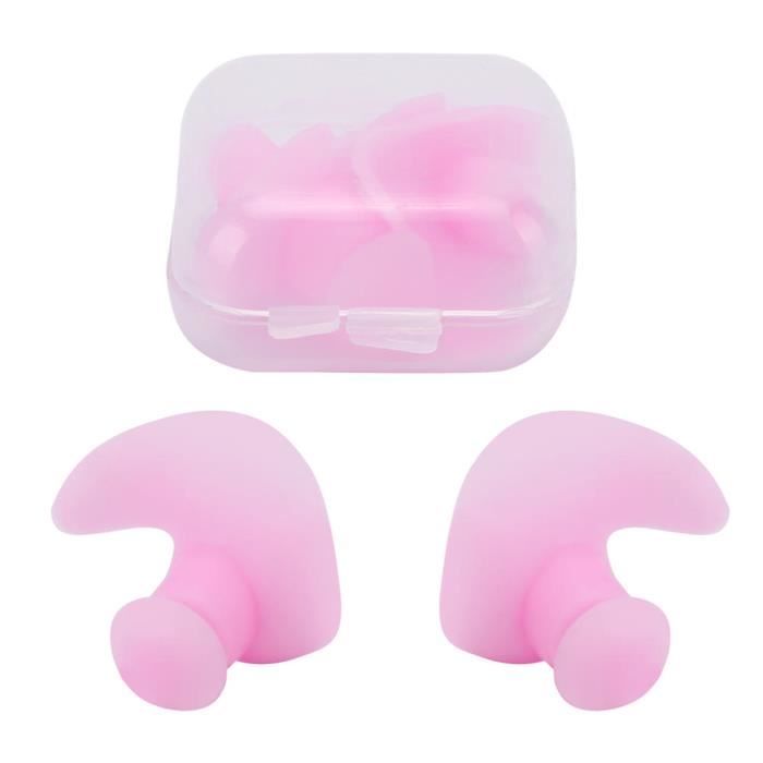 Bouchons D'Oreille Natation Silicone - Conception 4 Couches Étanche, Confortables, Taille L/M - Pour Piscine, Douche