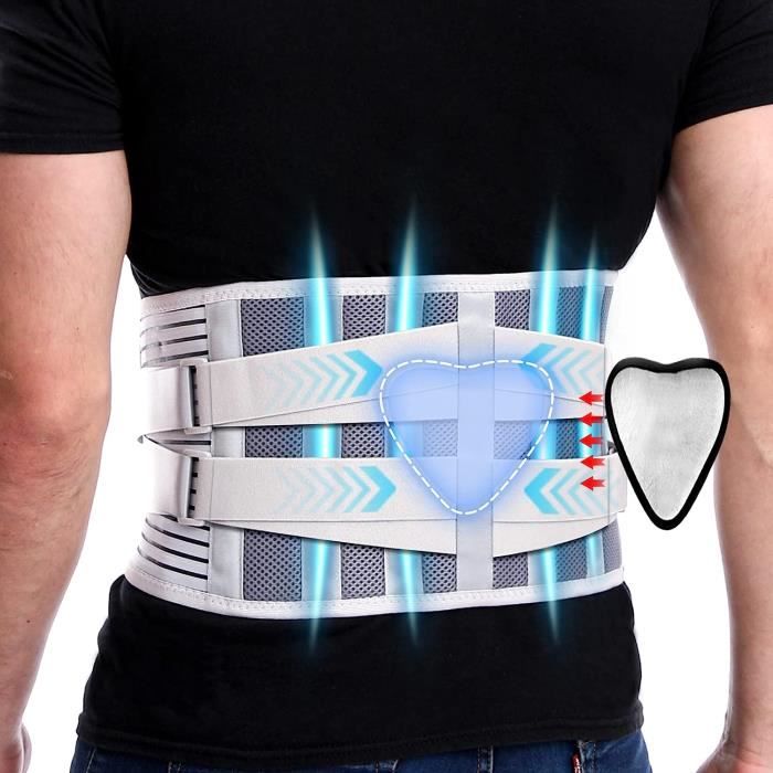 Ceintures Lombaires Paskyee Orthese Dorsale Homme Femme Soulagement Douleur Dans Bas Du Dos 6 Baleines Coussin Lombaire Amovibl Cdiscount Sante Mieux vivre
