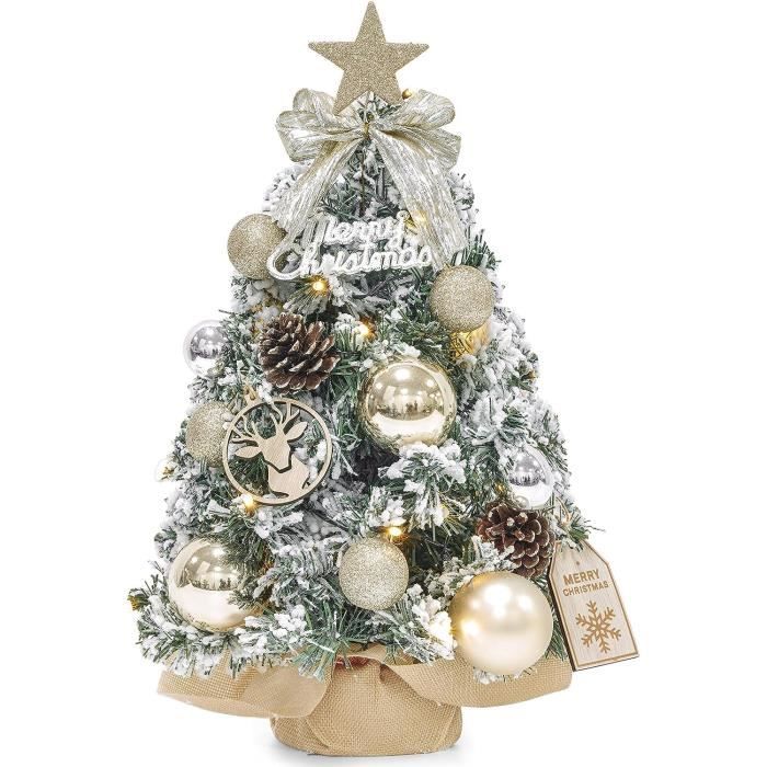 Mini sapin de Noël 40 cm avec Petit éclairage LED 50 Branches, pour