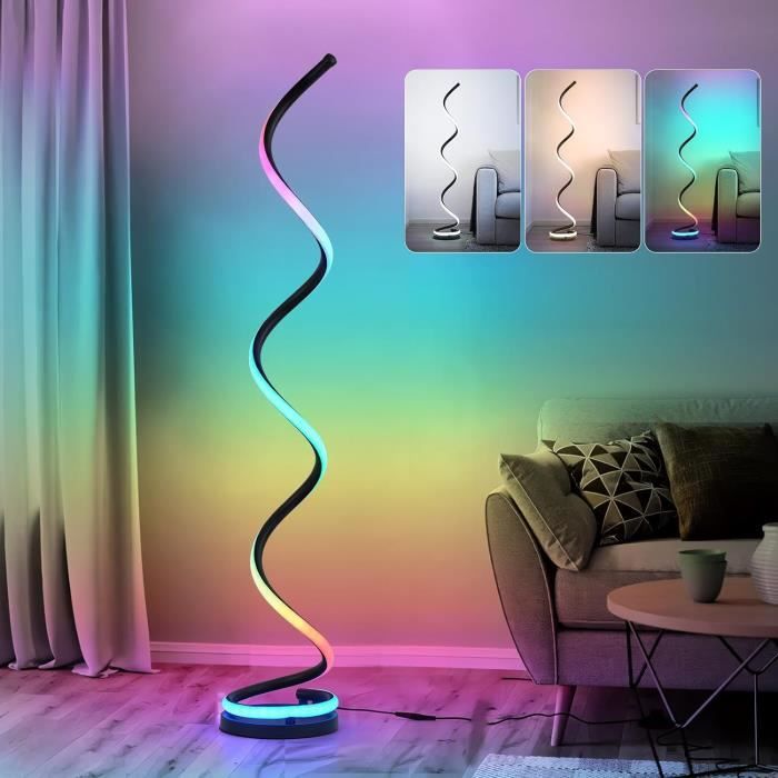 Lampadaire Sur Pied Salon Moderne, Rgb Multicolore Lampadaire Led