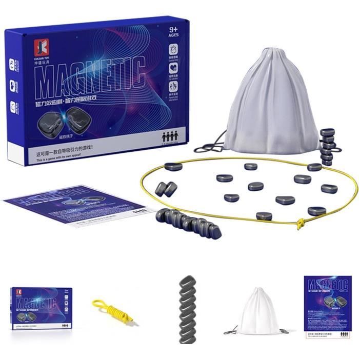 Jeu Magnétique Éducatif – Plateau 30 Cm – 20 Aimants Puissants – Sac De Rangement – Idéal Voyage Et Soirées Jeux