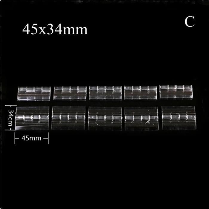 Lot De 12 Charnières Autocollantes En Acrylique Transparent
