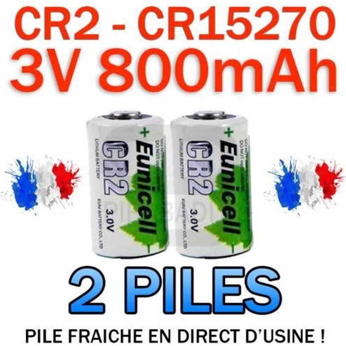 Batterie Lithium Rechargeable 800mAh 3V CR2 - Lot 3 Piles Pour GPS, Caméra De Sécurité