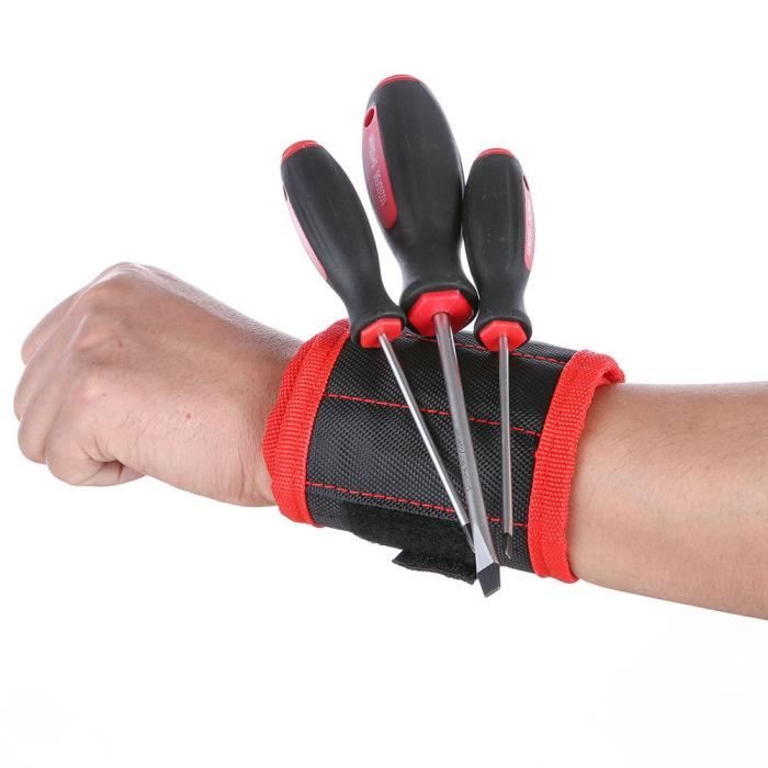 A aide à travailler pour tenir les outils Sunnymi Bracelet magnétique aimants bracelets de poche pour outils de ceinture Pochette sac à vis 