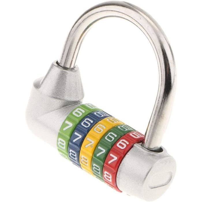 Lot De 4 Cadenas à Combinaison Forme Cœur - Serrures Mot De Passe Rose, Neuf Sous Blister