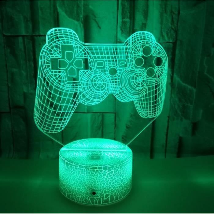 Lampe 3D - Gamer Illusion - 7 Couleurs - LED - Cadeau Enfant
