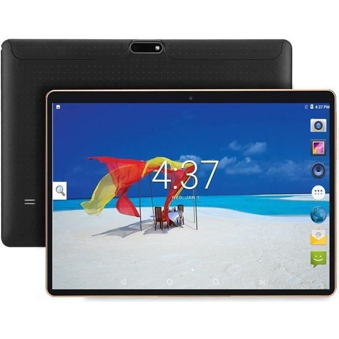 4Go RAM 64Go ROM Android 9.0 Tablet PC Quad Core Batterie 6500mAh Dual SIM Caméra WiFi,GPS,OTG Tablette avec Haut-Parleur Bluetooth Tablette Tactile 10 Pouces 4G FHD Or 