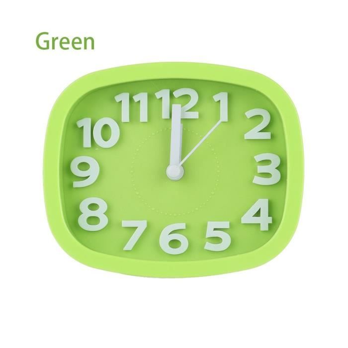 Réveil Mini Silencieux Sans Tic-Tac - Horloge De Chevet Compacte 5.8x5.5cm